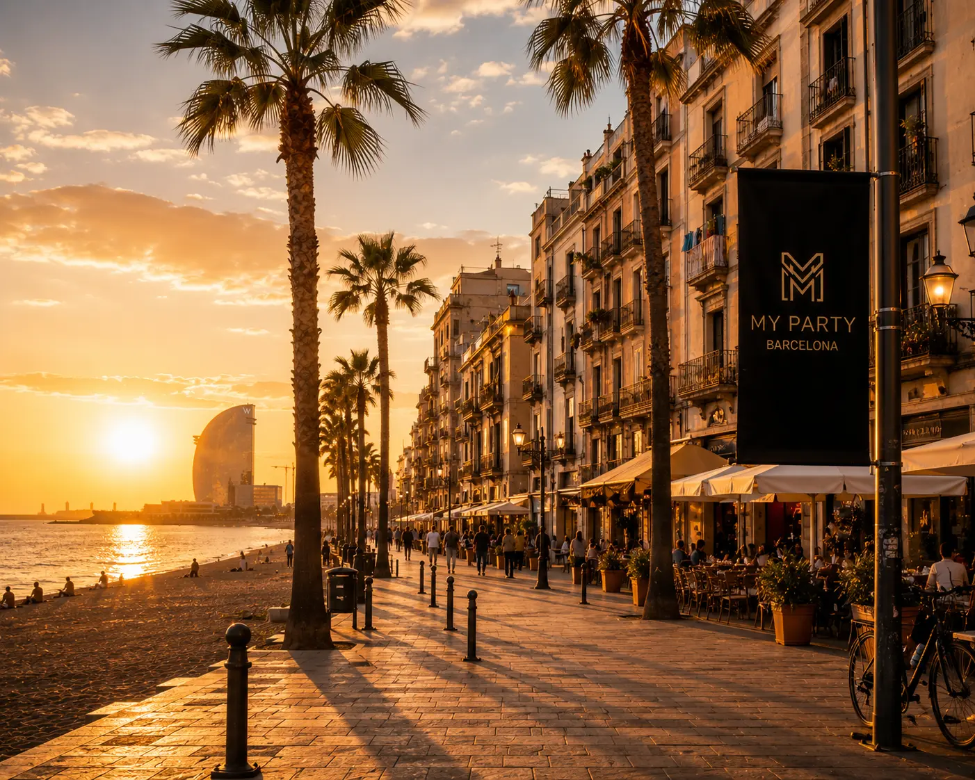 Event services Barceloneta Barcelona beach clubs boat parties sea restaurants